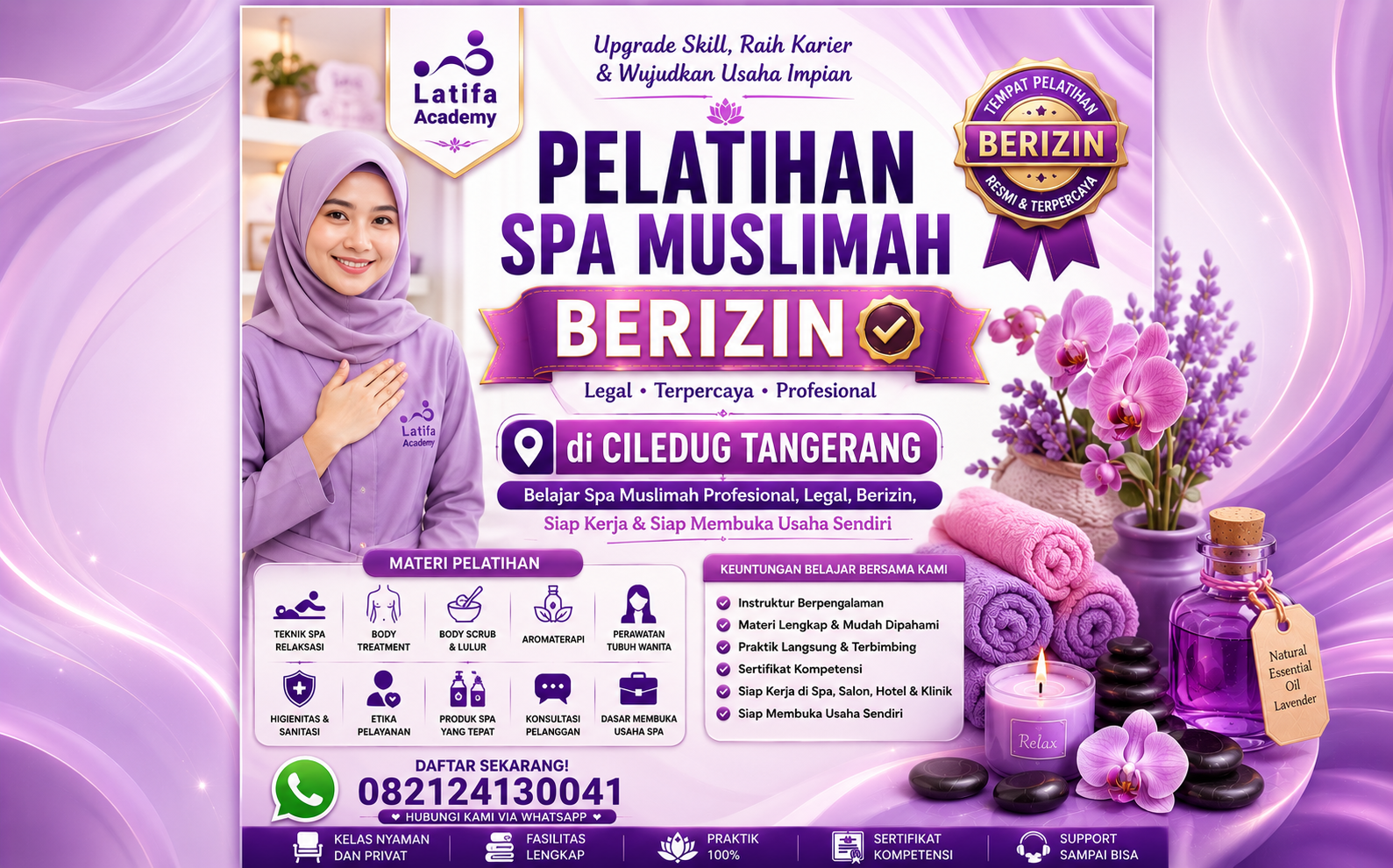 Pelatihan Spa Muslimah Berizin di Ciledug 082124130041